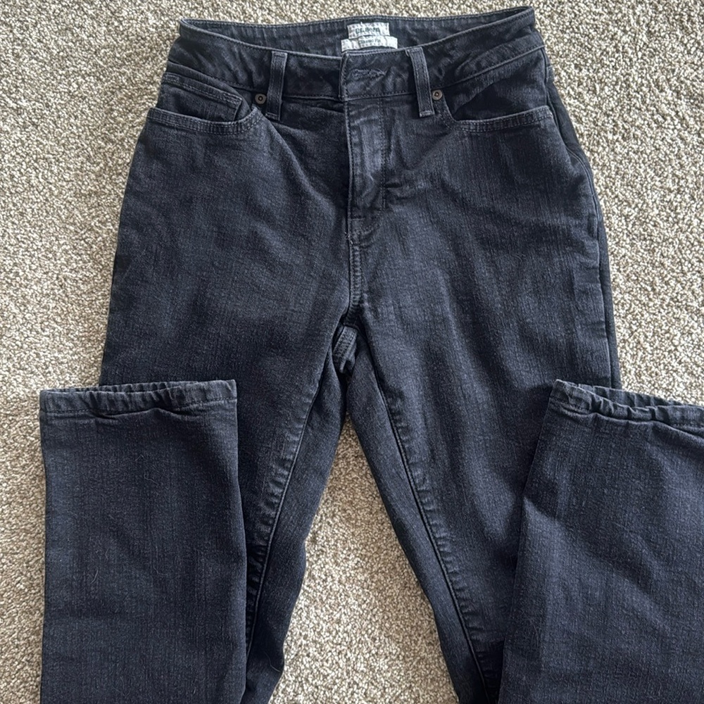 LL BEAN thermal lined black jeans